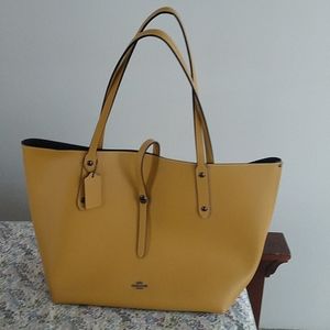 Coach mustard yellow tote